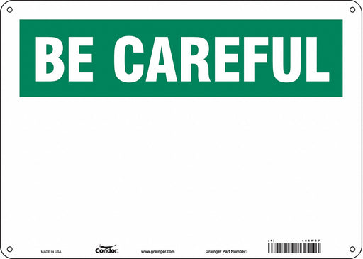 Safety Sign 10 in x 14 in Aluminum