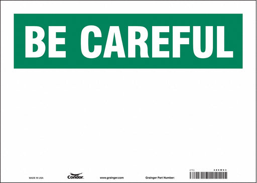 Safety Sign 10 in x 14 in Vinyl