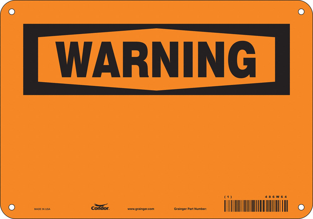 Safety Sign 7 in x 10 in Aluminum