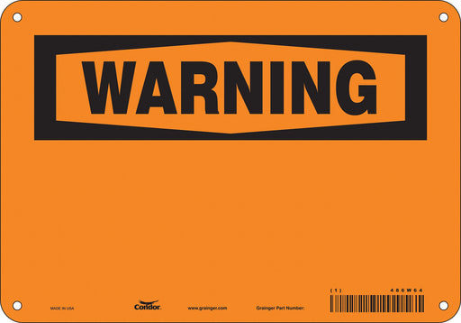 Safety Sign 7 in x 10 in Aluminum
