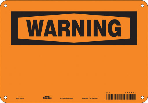 Safety Sign 7 inx10 in Polyethylene