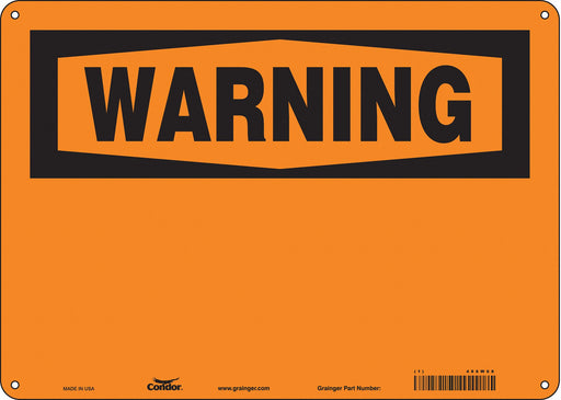 Safety Sign 10 inx14 in Polyethylene