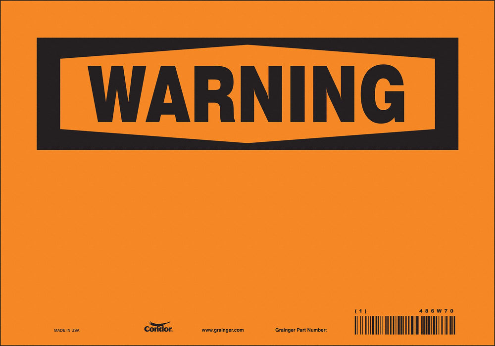 Safety Sign 7 inx10 in Vinyl