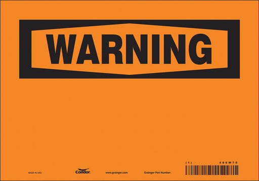 Safety Sign 7 inx10 in Vinyl