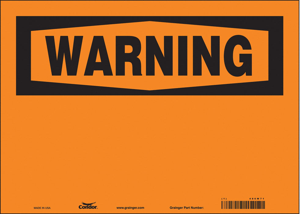 Safety Sign 10 in x 14 in Vinyl