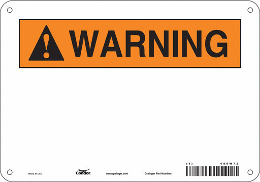 Safety Sign 7 in x 10 in Aluminum