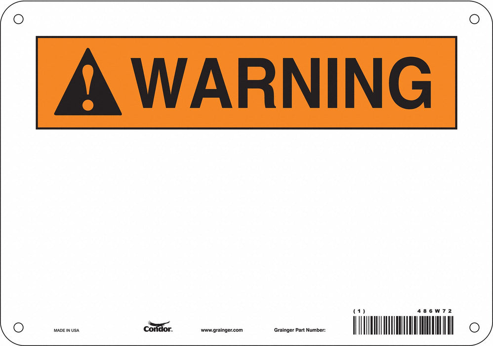 Safety Sign 7 in x 10 in Aluminum