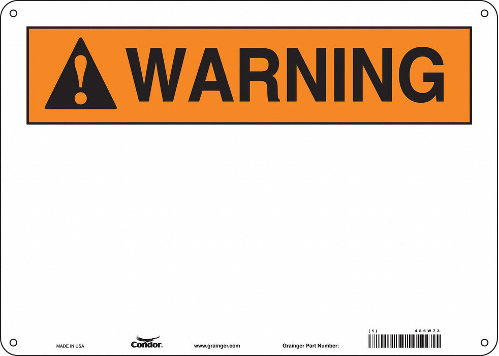 Safety Sign 10 inx14 in Aluminum
