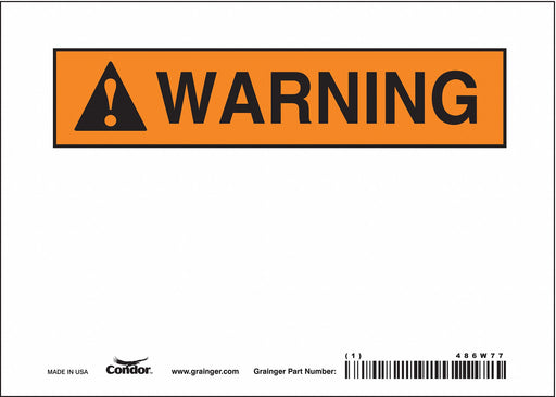 Safety Sign 5 inx7 in Vinyl