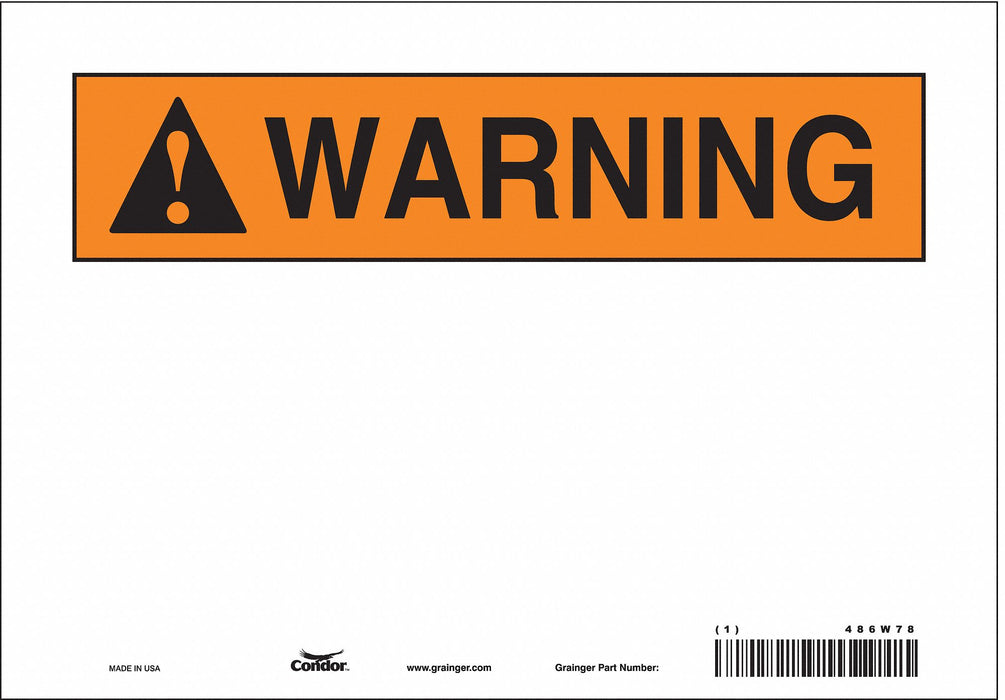 Safety Sign 7 inx10 in Vinyl