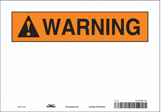 Safety Sign 7 inx10 in Vinyl