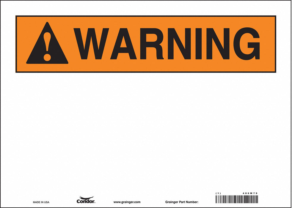 Safety Sign 10 in x 14 in Vinyl