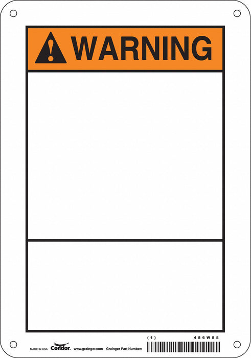 Safety Sign 10 inx7 in Aluminum