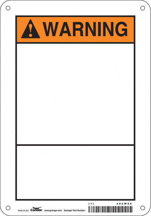 Safety Sign 10 inx7 in Aluminum