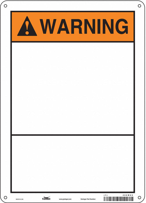Safety Sign 14 in x 10 in Aluminum