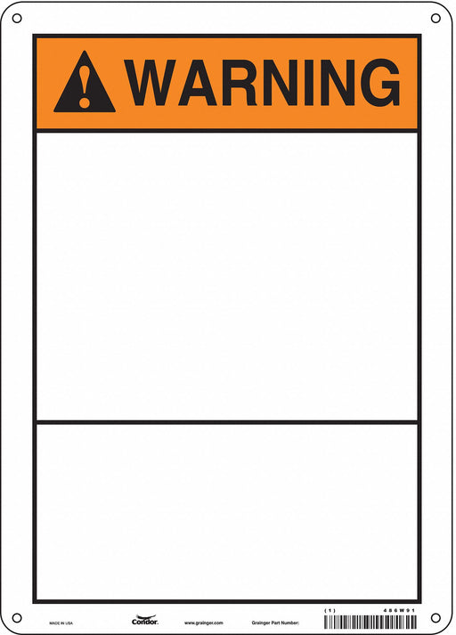 Safety Sign 14 inx10 in Polyethylene