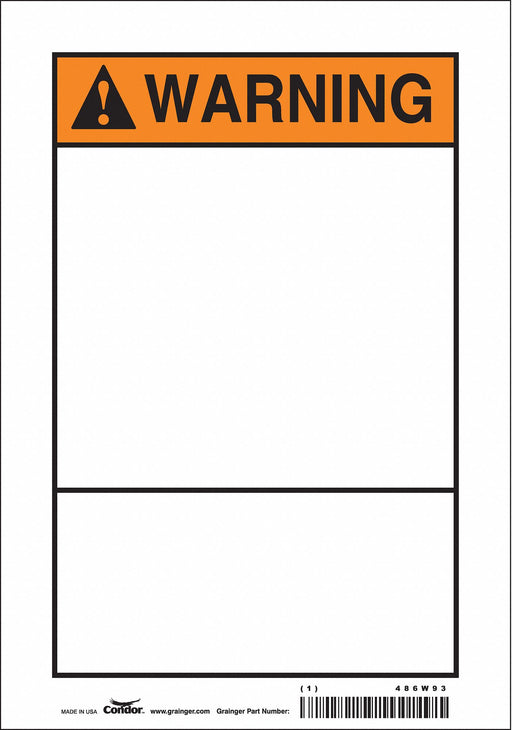 Safety Sign 10 in x 7 in Vinyl