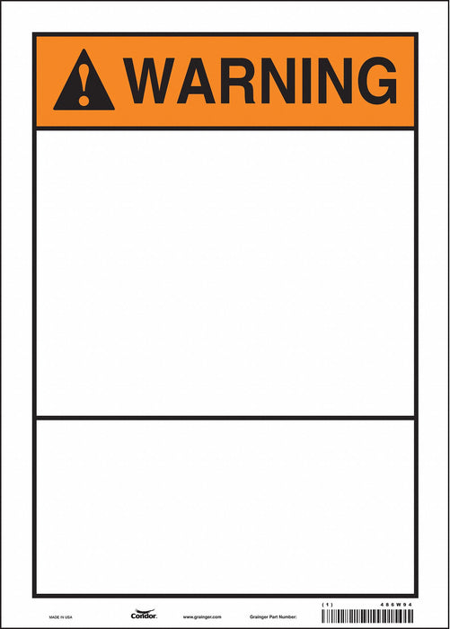 Safety Sign 14 in x 10 in Vinyl