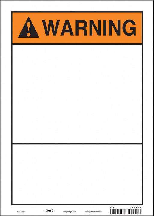 Safety Sign 14 in x 10 in Vinyl