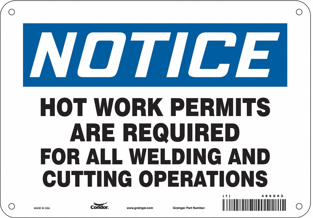 Safety Sign 7 in x 10 in Aluminum