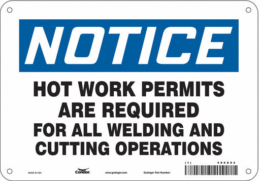 Safety Sign 7 in x 10 in Aluminum