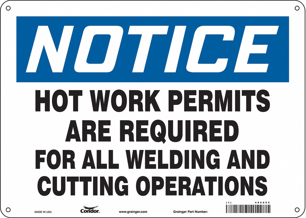 Safety Sign 10 inx14 in Polyethylene
