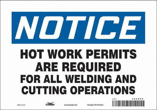 Safety Sign 7 in x 10 in Vinyl