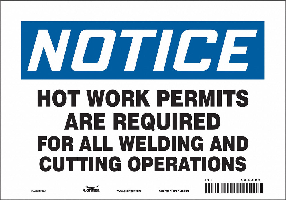 Safety Sign 7 in x 10 in Vinyl