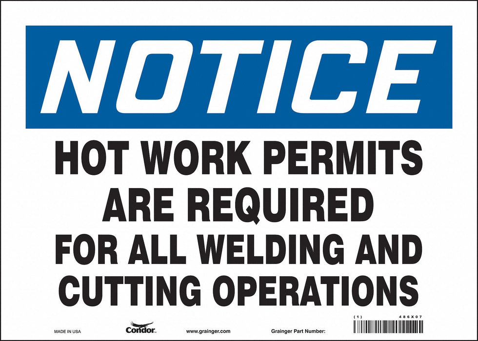 Safety Sign 10 in x 14 in Vinyl