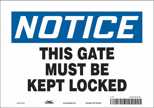 Safety Sign 7 in x 10 in Vinyl