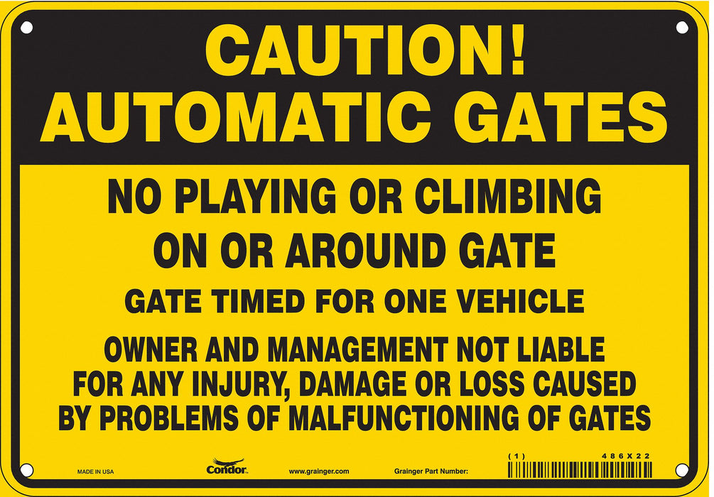 Safety Sign 7 in x 10 in Aluminum