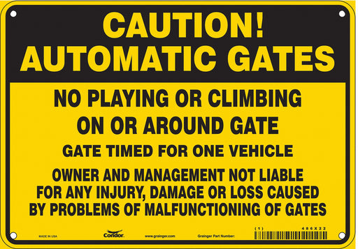 Safety Sign 7 in x 10 in Aluminum