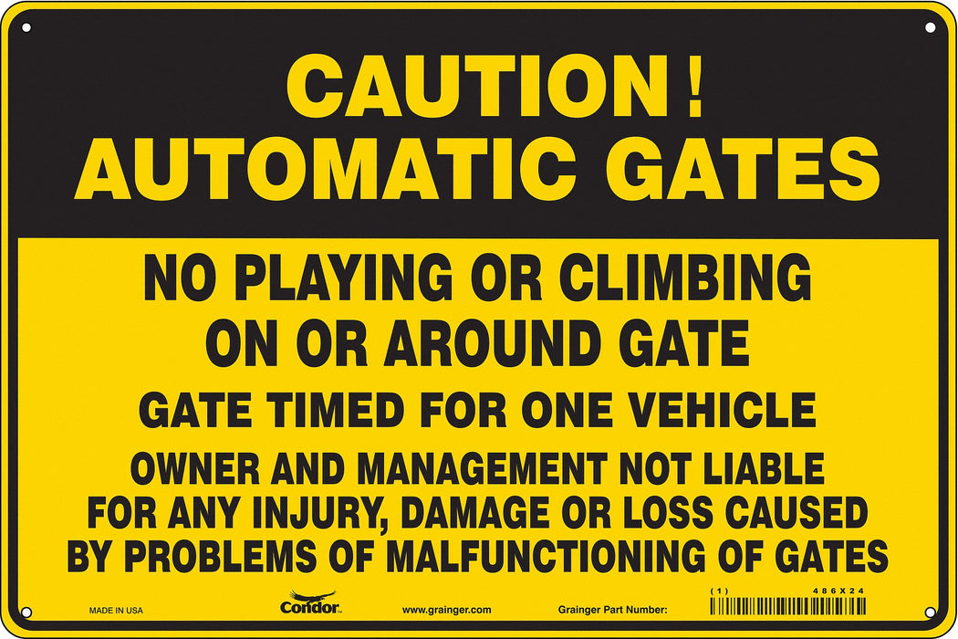 Safety Sign 24 in x 36 in Aluminum