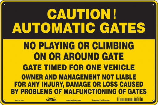 Safety Sign 24 in x 36 in Aluminum