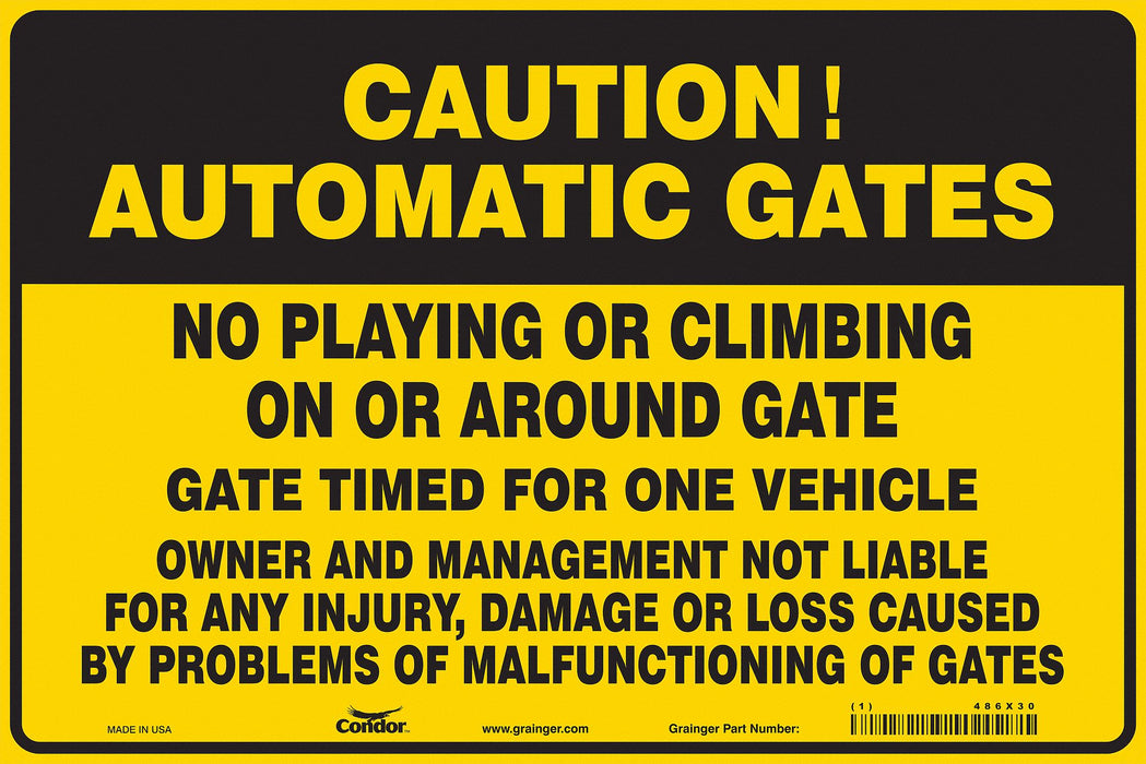 Safety Sign 24 in x 36 in Vinyl