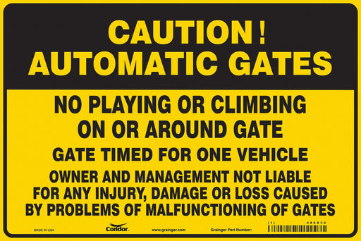 Safety Sign 24 in x 36 in Vinyl
