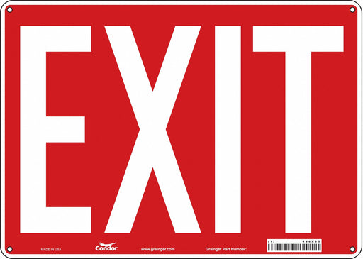 Safety Sign 10 in x 14 in Aluminum