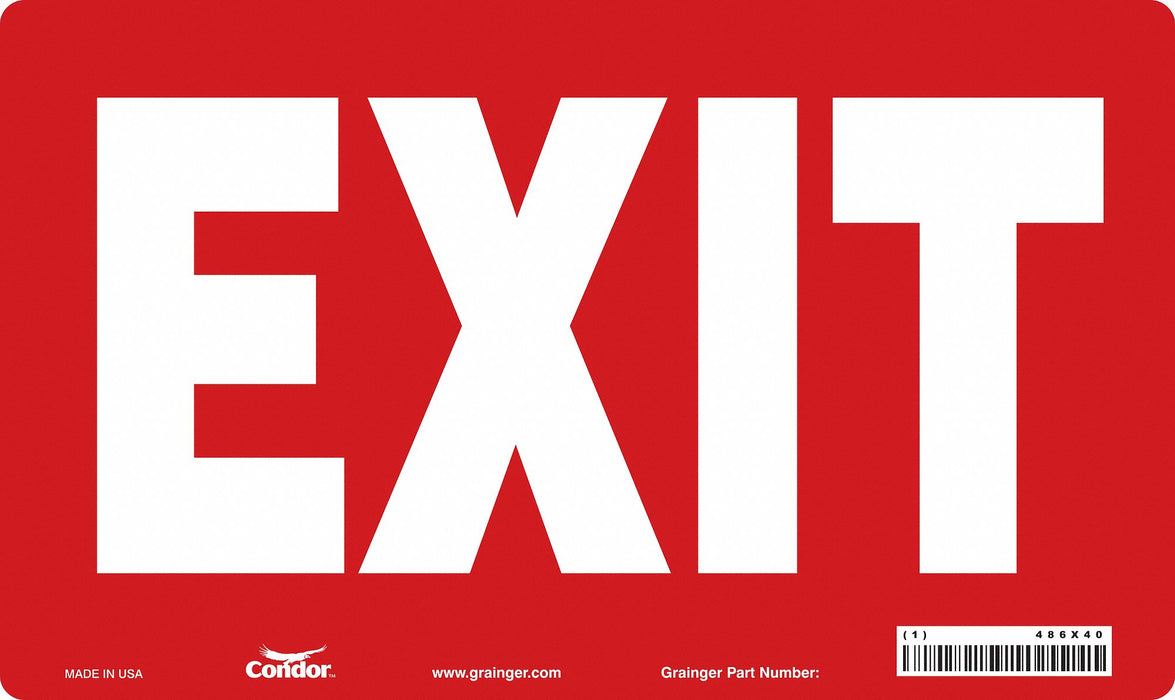 Safety Sign 7.375in x 12in Aluminum