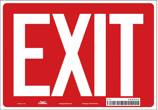 Safety Sign 7 in x 10 in Vinyl