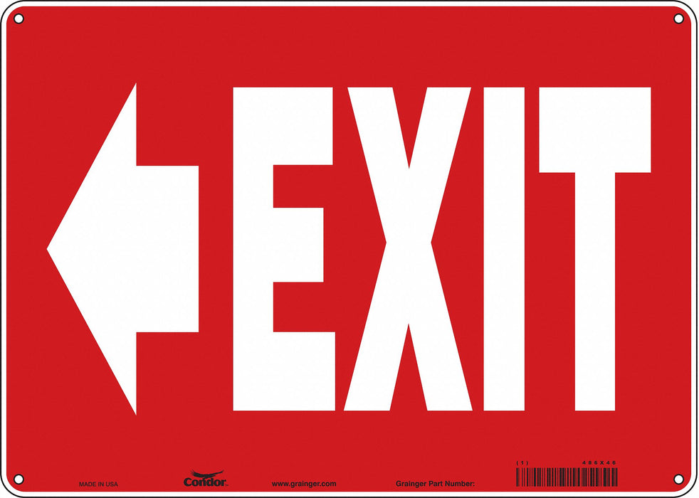 Safety Sign 10 in x 14 in Aluminum