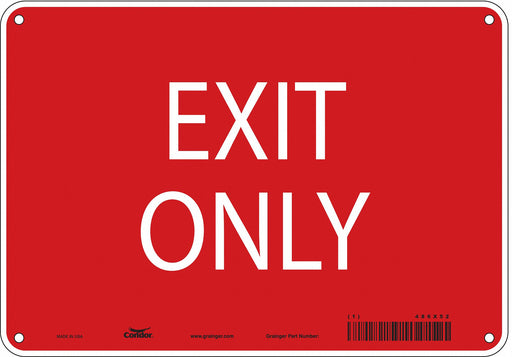 K1742 Safety Sign 7 in x 10 in Aluminum