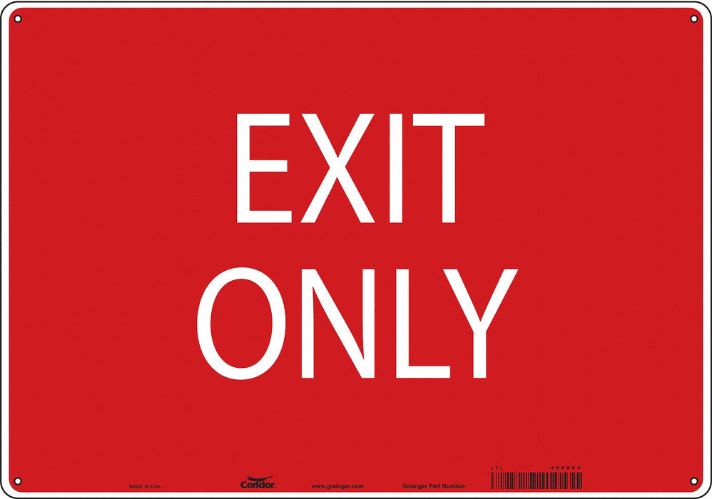 K1742 Safety Sign 14 in x 20 in Aluminum