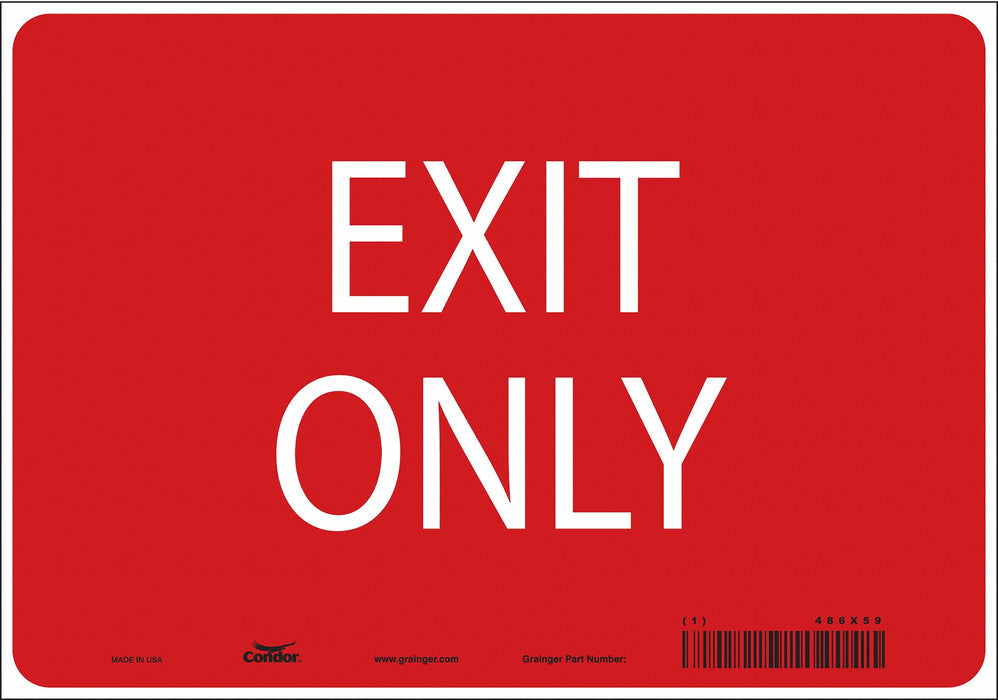K1742 Safety Sign 7 in x 10 in Vinyl