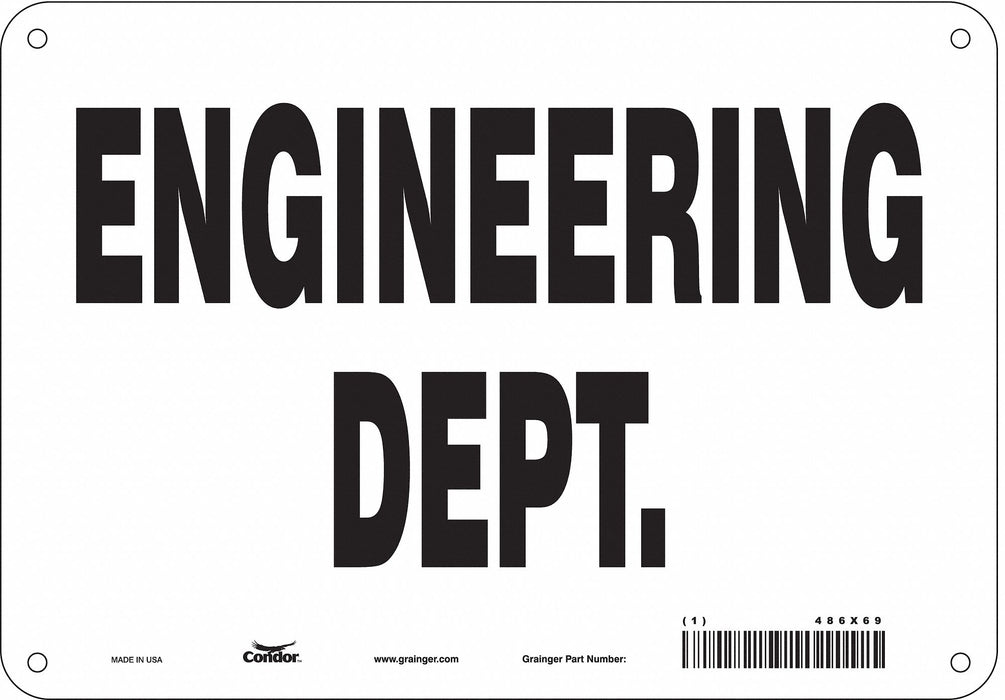 Safety Sign 7 in x 10 in Aluminum