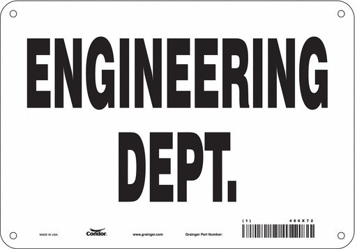 Safety Sign 7 in x 10 in Polyethylene
