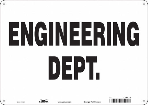 Safety Sign 10 in x 14 in Polyethylene