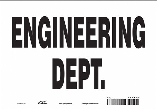 Safety Sign 7 in x 10 in Vinyl