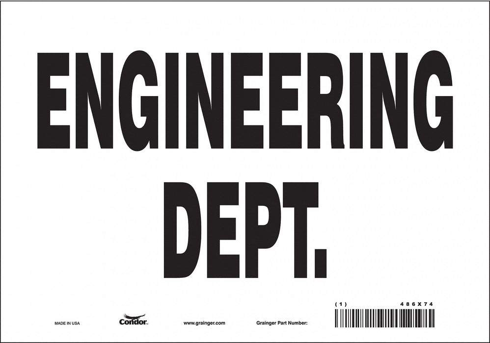 Safety Sign 7 in x 10 in Vinyl