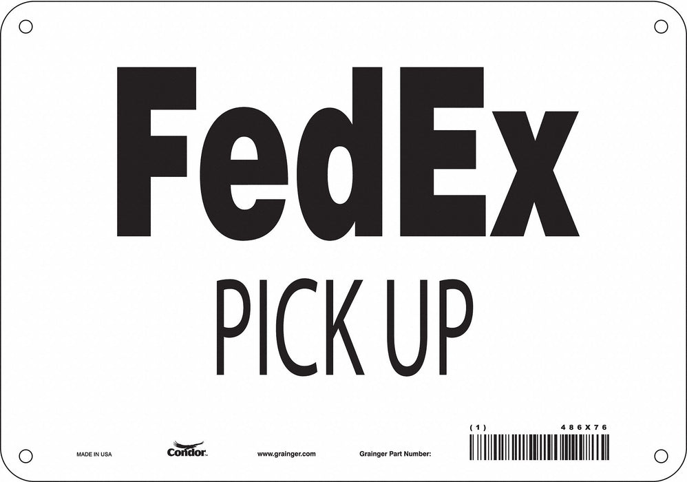 Safety Sign 7 in x 10 in Aluminum