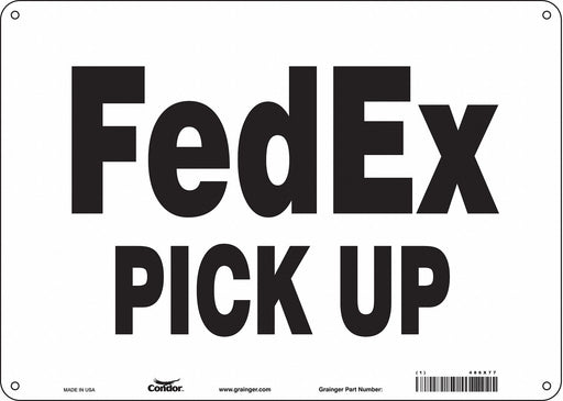 Safety Sign 10 inx14 in Aluminum